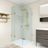Frameless Shower Screen Kits Hinge Door Brushed Gold