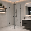 Frameless Shower Screen Kits Hinge Door Gunmetal