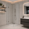 Frameless Shower Screen Kits Hinge Door Brushed Nickel