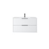 ROME WALL HUNG FLUTED VANITY 900mm - MATTE WHITE
