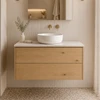 HARLEY OAK VANITY - Double Drawers 900mm
