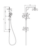 CORA II MULTI-FUNCTIONAL SHOWER SET 200mm - CHROME
