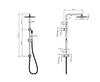 CORA TWIN SHOWER SET 250mm - STAINLESS STEEL 