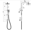 EDEN SQUARE MULTI-FUNCTIONAL SHOWER SET 200mm - CHROME