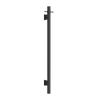 MIRAGE VERTICAL HEATED TOWEL RAIL 1000x120mm 12V TRANSFORMER - MATTE BLACK