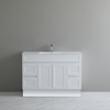 ACACIA FLOOR STANDING VANITY W/ KICK 1200 (SINGLE BASIN) - MATTE WHITE