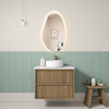 VENETTA FLUTED FRAMED WALL HUNG VANITY 750MM HARVEST OAK 