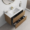 VENETTA FRAMED WALL HUNG VANITY 750mm HARVEST OAK