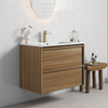 VENETTA FRAMED WALL HUNG VANITY 750mm HARVEST OAK