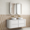 RAMEE FLUTED CURVED WALL HUNG VANITY 1500mm (S/D)