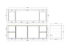 MIAMI Wall Hung Vanity 1500mm - Olive Green