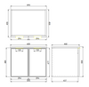 MIAMI Wall Hung Vanity 600mm - Olive Green