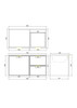 MIAMI Wall Hung Vanity 900mm Right Hand Draws - Olive Green