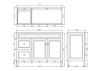 HARRINGTON FREESTNDING VANITY ON LEGS 1200mm LEFT DRAWS- MATTE WHITE 