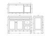 HARRINGTON FREESTNDING VANITY ON LEGS 1200mm RIGHT DRAWS- MATTE WHITE 