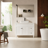 HARRINGTON FREESTNDING VANITY ON LEGS 1200mm RIGHT DRAWS- MATTE WHITE 