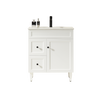 HARRINGTON FREESTNDING VANITY ON LEGS 750mm LEFT DRAWS- MATTE WHITE 