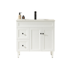 HARRINGTON FREESTNDING VANITY ON LEGS 900mm LEFT DRAWS- MATTE WHITE 