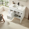 HARRINGTON FREESTNDING VANITY ON LEGS 900mm LEFT DRAWS- MATTE WHITE 