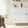 HARRINGTON FREESTNDING VANITY ON LEGS 900mm LEFT DRAWS- MATTE WHITE 