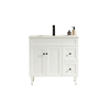 HARRINGTON FREESTNDING VANITY ON LEGS 900mm RIGHT DRAWS- MATTE WHITE 
