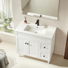 HARRINGTON FREESTNDING VANITY ON LEGS 900mm RIGHT DRAWS- MATTE WHITE 