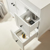 HARRINGTON FREESTNDING VANITY ON LEGS 900mm RIGHT DRAWS- MATTE WHITE 