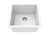 QUIN SINGLE SINK MATTE WHITE 432*432*246