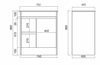 LEGNA WOOD 750mm FLOOR MOUNT VANITY