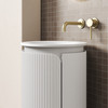 CIVARO FLOOR STANDING MATTE WHITE PILLAR CABINET