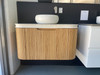WILLOW - CURVED - NATURAL OAK FLUTED VANITY - 900