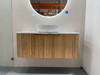 WILLOW - CURVED - NATURAL OAK FLUTED VANITY - 1200