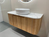 WILLOW - CURVED - NATURAL OAK FLUTED VANITY - 1200