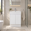 POLAR SLIMLINE 600x370 FLOOR STANDING PVC VANITY
