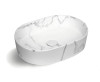 QUAY OVAL BASIN 500x340x120 - MATTE CARRARA