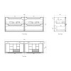BYRON WALL HUNG VANITY 1500mm - SABLE WALNUT