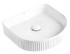 ARCHIE 415x365x100 ARCH FLUTED BASIN - GLOSS WHITE 