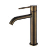 STAR MINI MID RISE BASIN MIXER CURVED SPOUT - ANTIQUE BRASS