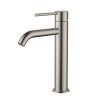STAR MINI MID RISE BASIN MIXER CURVED SPOUT - BRUSHED NICKEL