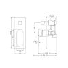 ECCO SHOWER MIXER WITH DIVERTOR CHROME