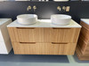 SAGE NATURAL OAK FLUTED VANITY 4D 1200 