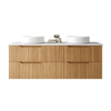 SAGE NATURAL OAK FLUTED VANITY 4D 1500