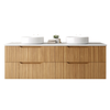 SAGE NATURAL OAK FLUTED VANITY 4D 1800