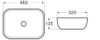 QUBIX SOFT RECTANGLE BASIN 460*320*135