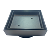 SQUARE 115mm TILE INSERT FLOOR WASTE 90mm OUTLET - BLACK