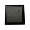 SQUARE 115mm TILE INSERT FLOOR WASTE 90mm OUTLET - BLACK