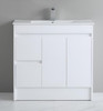 POLAR SLIMLINE LEFT HAND 900x370 FLOOR STANDING PVC VANITY