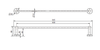 SINGLE TOWEL RAIL 600MM - ANTIQUE BRASS