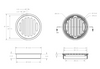STANDARD BRASS ROUND FLOOR WASTE 100mm MATTE BLACK