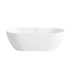 ATTICA MANOLO 1530 MATTE WHITE BATH WITH OVERFLOW